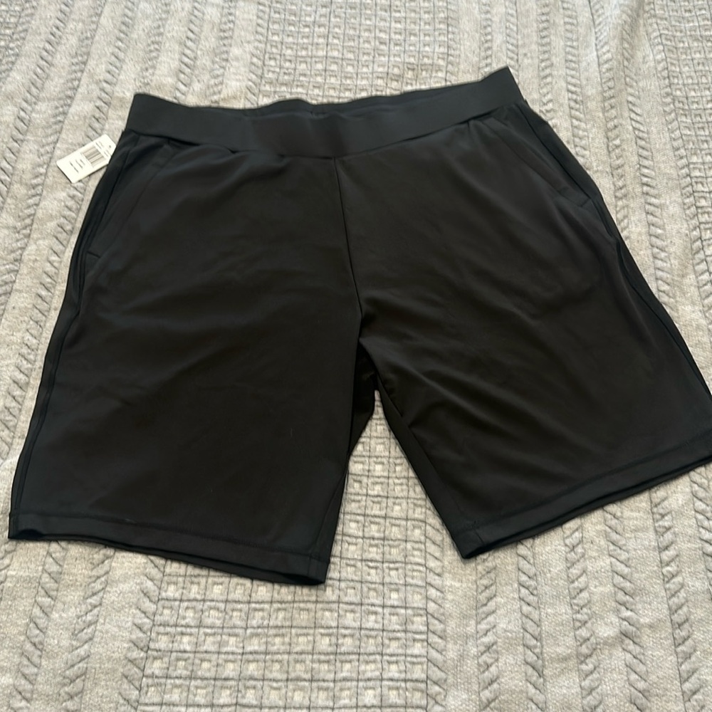 Men’s stretch comfort active shorts black 9” inseam 32degrees cool